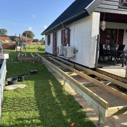 konstruktion af Træterrasse