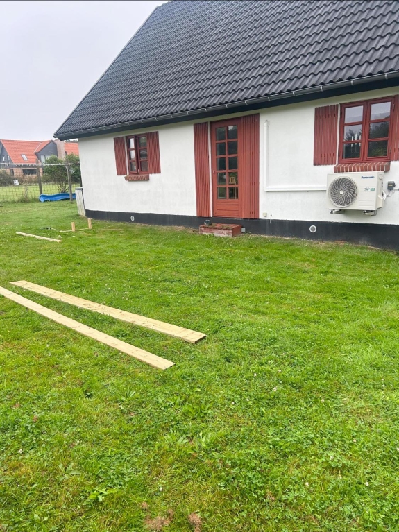 begyndelse på træterrasse