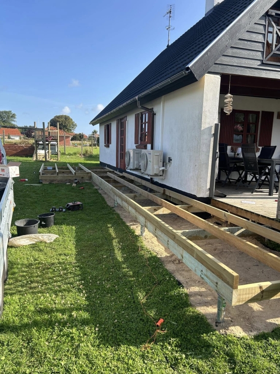 konstruktion af Træterrasse 